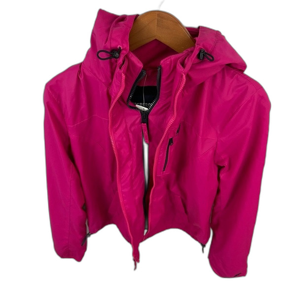Abercrombie & Fitch Fuchsia Pink Windbreaker Jacket NWT Size Medium - Picture 3 of 16